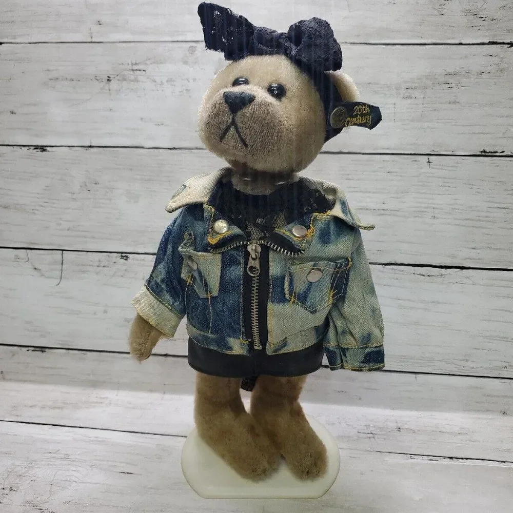 Vintage 1980's Pickford Bears Ltd ROXY PLUSH Brass Button Bears